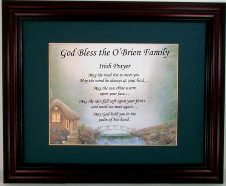 Personalized Irish Prayer Plaque #14MF-IP-P