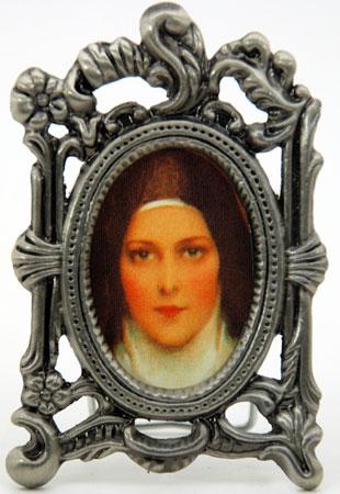 St. Therese Pewter Frame MOPF-STT
