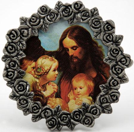 Jesus with the Children Pewter Frame #MPF-JWC