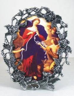 Our Lady Undoer of Knots Pewter frame 35OPF-OLK