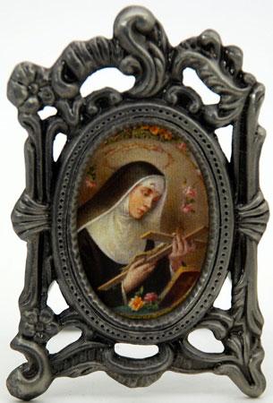 St. Rita of Cascia Pewter Frame #MOPF-STR2
