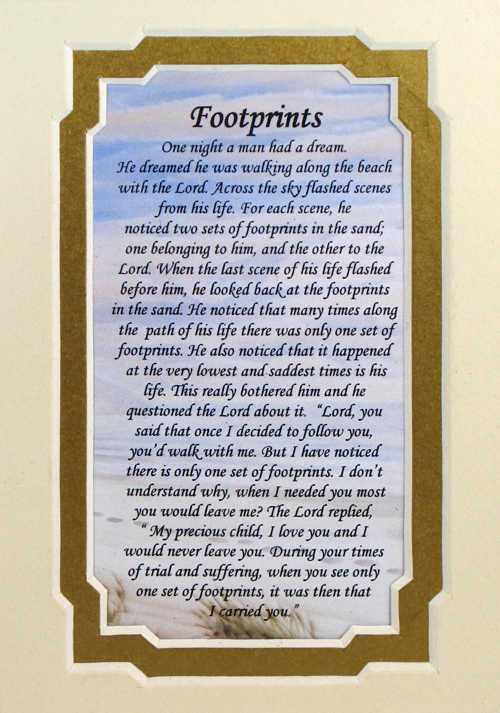 Footprints 3x5 Prayerful Mat #35MAT-FP