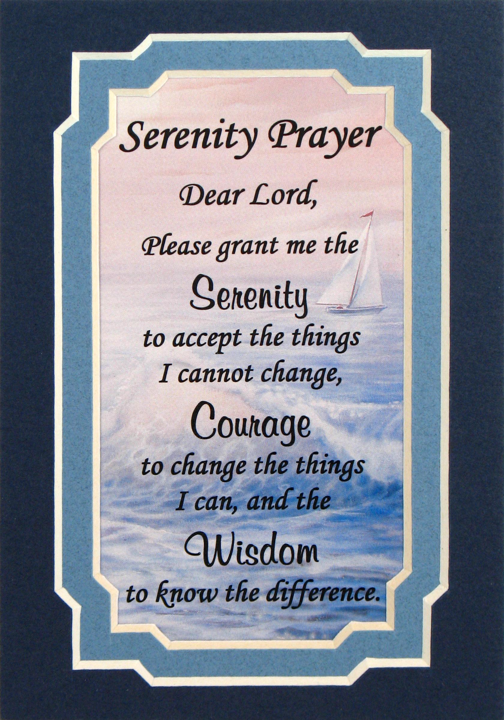 Serenity Prayer  3x5 Prayerful Mat #35MAT-SP