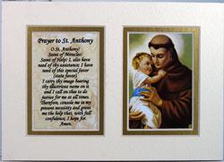 St.Anthony 5x7 Mat with Prayer #57MAT-STA