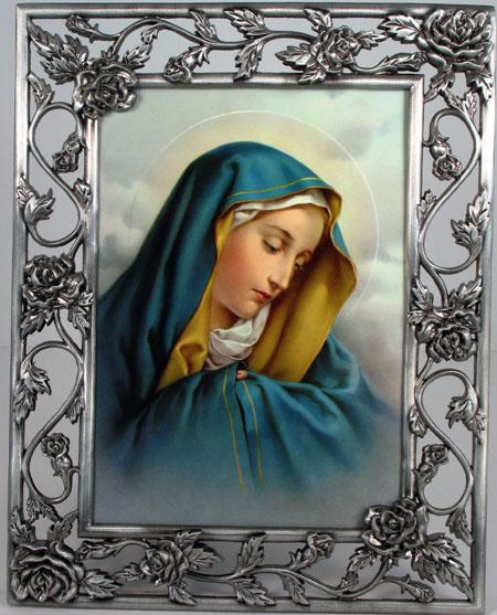 Our Lady of Sorrows 5x7 Rose Pewter Frame #57PF-OLS