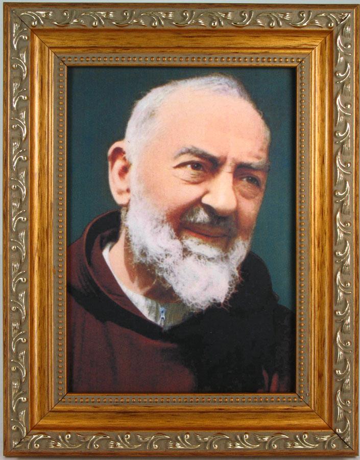 Saint Pio 5x7 Gold Frame #57GF-PP