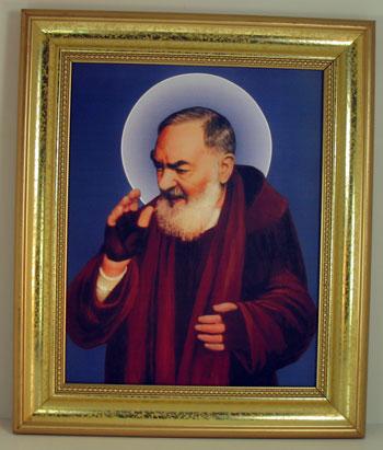 Saint Pio 5x7 Gold Frame #57GF-PP3