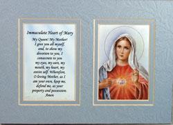 Immaculate Heart  5x7 Mat with Prayer #57MAT-IHM2