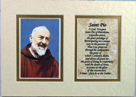Padre Pio 5x7 Mat with Easel #57MAT-PP