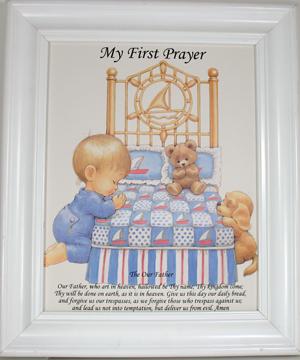 My First Prayer Plaque for Boy #810F-FP_B