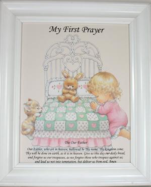 My First Prayer Plaque for Girl #810F-FP-G
