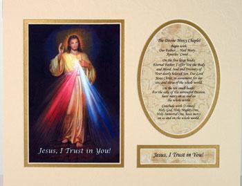 The Divine Mercy 8x10 Ready to frame mat #810M-DM