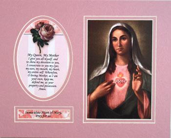 Immaculate Heart 8x10 Ready to frame mat #810M-IHM4
