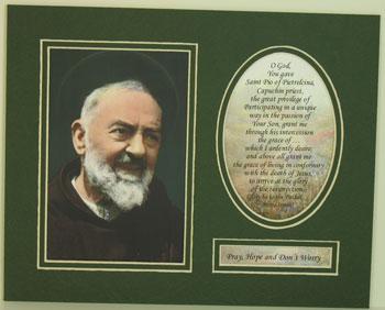 Padre Pio 8x10 Ready to frame Mat  #810MG-PP