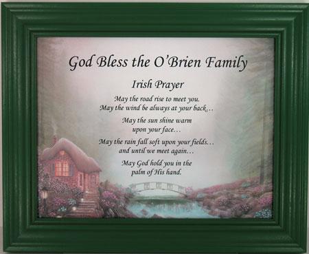 Personalized Irish Prayer Plaque #811F-IP-P