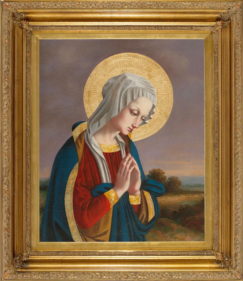 Our Lady in Prayer Oil Canvas Painting #2636-OLP