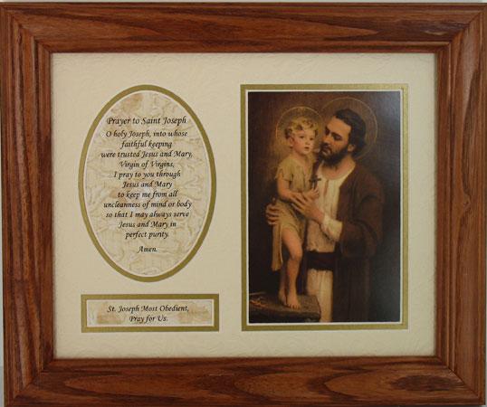 St. Joseph Frame with Prayer 8x10 #MFS-O-STJOE