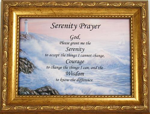 Serenity Prayer 5x7 Plaque #57F-KP