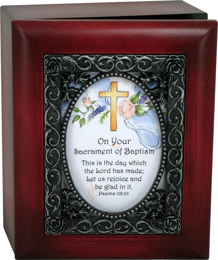 Personalized Baptismal Keepsake Box #SJBX-BAPM-P