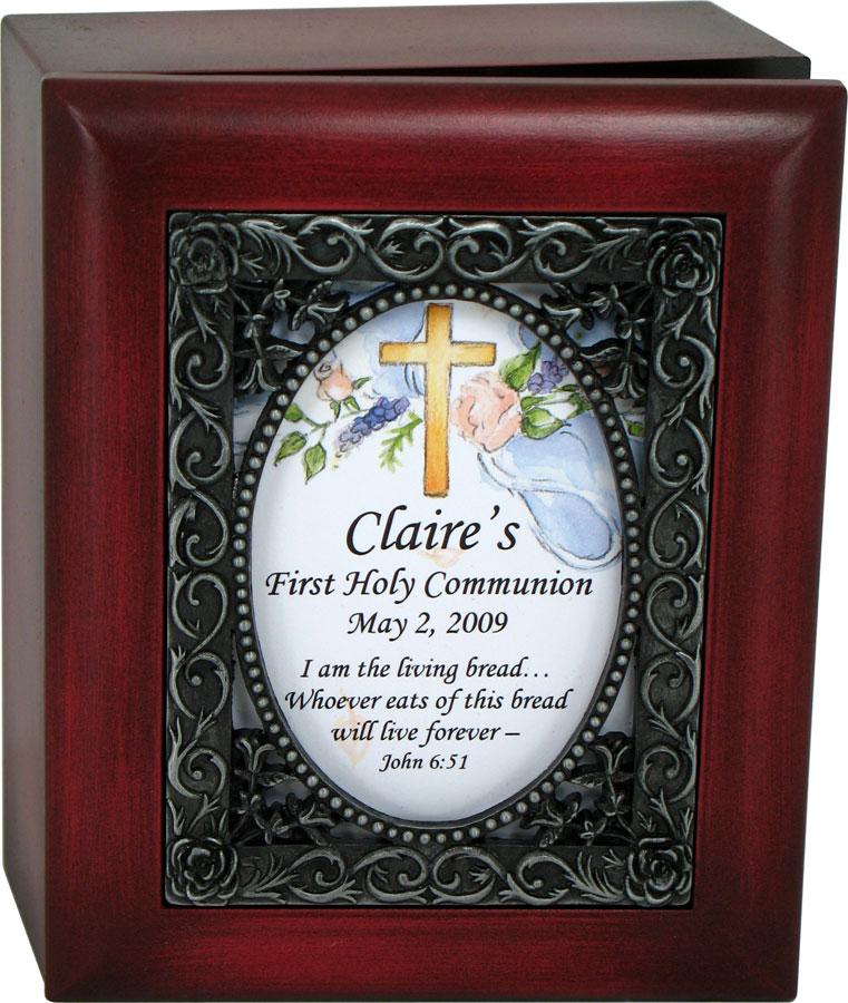 Personalized Communion 4x5 Keepsake Box #SJBX-COM2-P