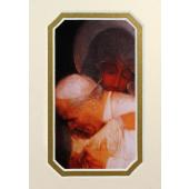Our Lady with Pope John Paul 3x5 Prayerful Mat #35MAT-PM