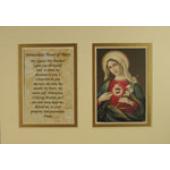 Immaculate Heart of Mary  5x7 Mat with Prayer #57MAT-IHM7