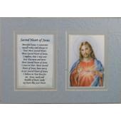 Sacred Heart of Jesus  5x7 Mat with Prayer #57MAT-SHJ2