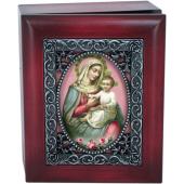 Our Lady of the Rosary 4x5 Keepsake box SJBX-OLR(b)